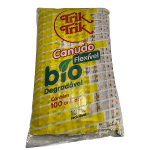 CANUDO BIODEGRADAVEL FLEXIVEL  TRIK TRIK 100 UN