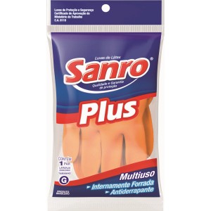 LUVA DE LATEX SANRO PLUS MEDIA